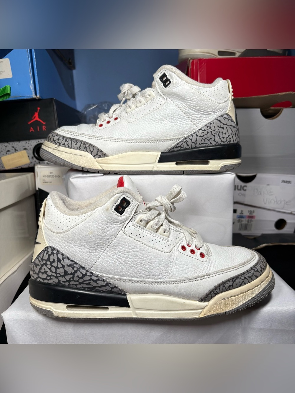 Size 7Y - Jordan 3 Retro Mid White Cement Reimagined